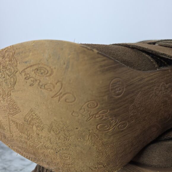 Naughty Monkey Boots Brown Fringe Suede Western Heel  Womens US 7.5 Boho Y2K - Picture 11 of 13